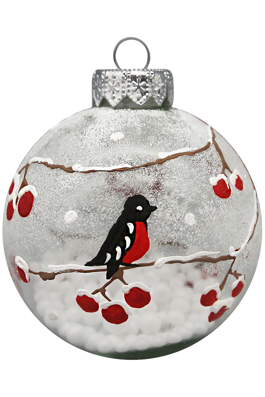 Елочный шар Рябина на снегу КУ-80-214118